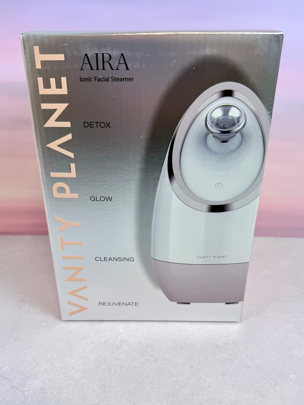 Vanity Planet Aira Ionic Facial Steamer — Pink and White